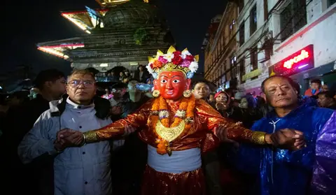 Indra Jatra: Panjaran daagin returns after 24 years, traditional jatras held in Bhaktapur and Thimi