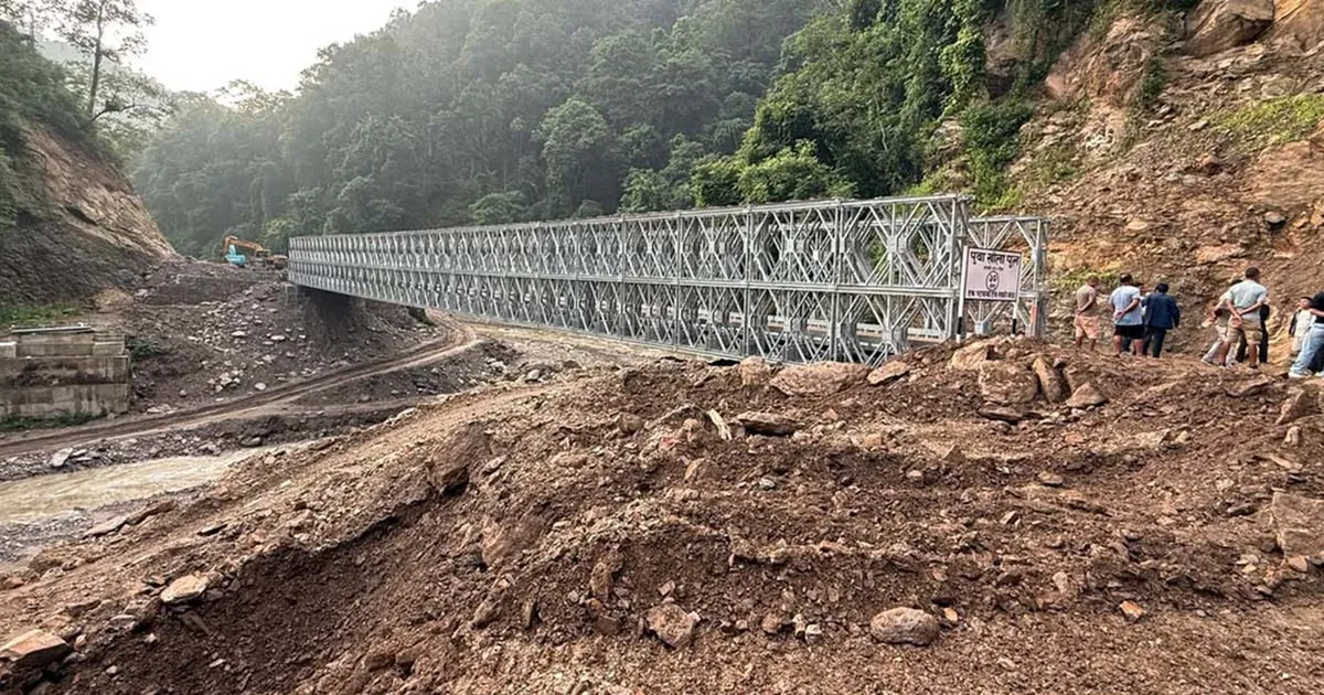 पुवाखोलामा बेलिब्रिज जडान, मेची करिडोरमा यातायात सुचारु