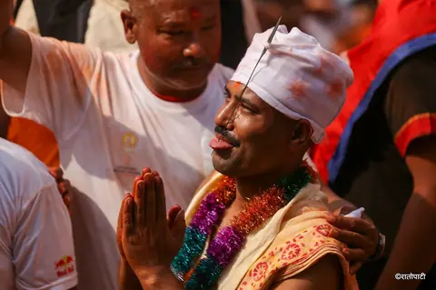 थिमिमा जिब्रो छेड्ने जात्रा, भक्तपुरमा इन्द्रायणी भित्र्याएर मेला सकियो