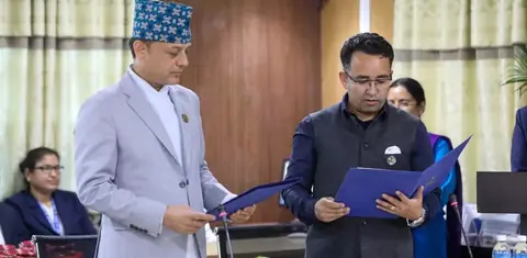 Parajuli sworn in as chair of special committee on climate and Bhotekoshi-Trishuli disaster