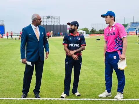 एसियाड क्रिकेट: जापानसँगको खेल वर्षाले रद्द, समूह विजेता नेपाल क्वार्टरफाइनलमा श्रीलङ्कासँग
