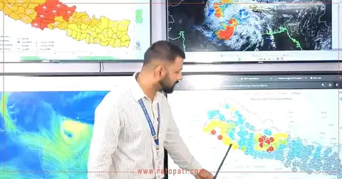 पश्चिममा आइतबारसम्म भारी वर्षा, सोमबारदेखि मौसम सुध्रने