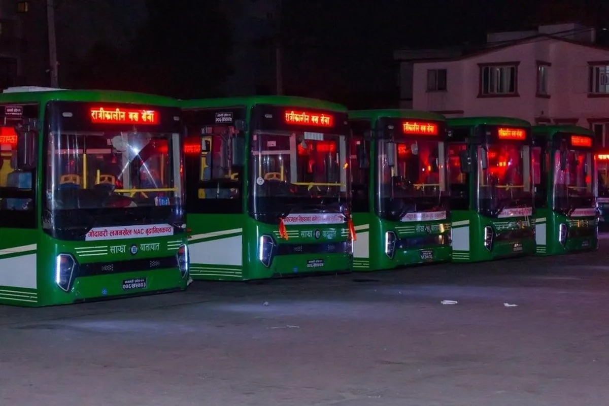 उपत्यकामा रात्रिकालीन बस विस्तार: ९ स्थानीय तह मिलेर ६ रुटमा ३० बस