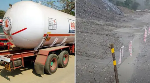 पहिरोले राजमार्ग अवरुद्ध, डेढ लाखभन्दा बढी सिलिन्डर ग्यास बोकेका बुलेट बाटोमै
