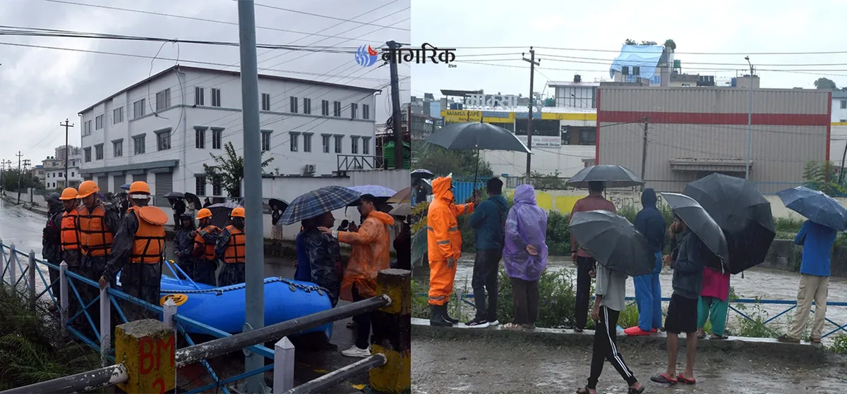 उपत्यकाका नदी सतर्कता तहमाथि, च्यासल पुल बन्द, करिडोरमा यात्रा नगर्न आग्रह