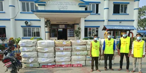 सुनसरीको इनरुवाबाट ९१५ किलो गाँजासहित चार जना पक्राउ
