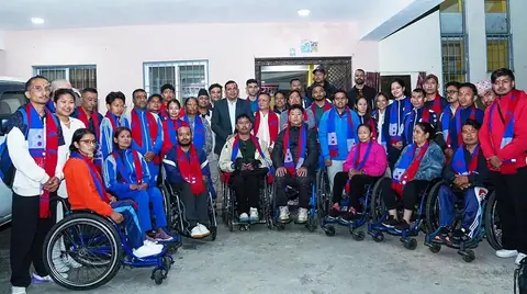 जापानमा हुने पाँचौँ एसियाली पारा खेलकुदका लागि नेपाली टोलीको बिदाइ