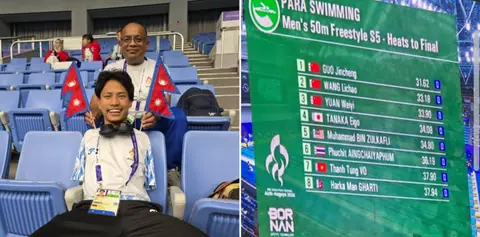 Asian Para Games: Harkaman Gharti reaches swimming final