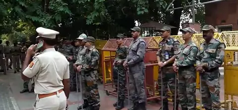 Over 20,000 security personnel deployed in New Delhi ahead of protest against voter list