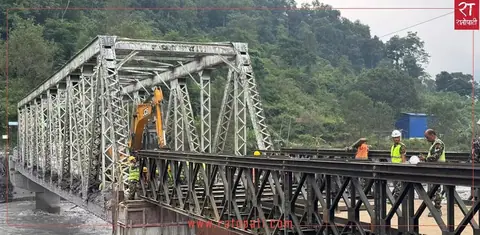 आरुघाटमा बेलिब्रिज जोडियो, सेनाले सडक विभागलाई हस्तान्तरण गर्‍यो