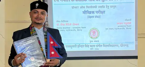 नेपाली नृत्य विद्यामा पहिलो विद्यावारिधि स्वजन रघुवंशीलाई