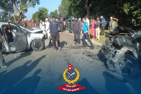 बाँकेमा दुई कार ठोक्किँदा एक जनाको मृत्यु, ६ जना घाइते