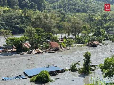 Budhigandaki flood-blocked road in Dharche partially reopens after five days
