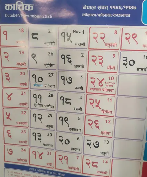 कात्तिकमा १८ दिन बिदा, सरकारी कार्यालय १२ दिन मात्र खुल्ने