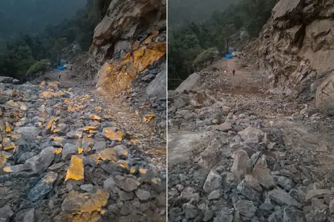 छुमसुरको चट्टानसहितको पहिरो हटाइयो, किमाथाङ्का सडक खुल्यो