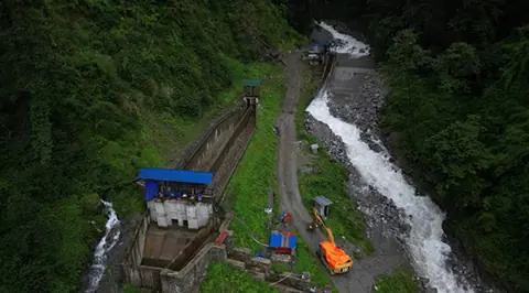 Flood enters intake, Relekhola hydropower project in Myagdi shut down