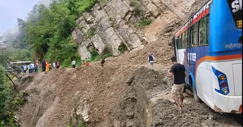 Floods, landslides hit highways in five districts; Gorkha-Dhading road fully blocked