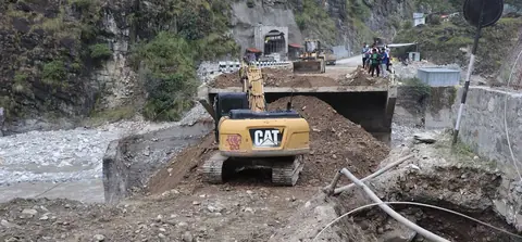 Pokharebagar bridge access road reconnected after 11 days, traffic on Beni-Jomsom-Korala road to resume Monday