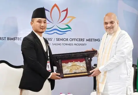 Home Minister Gurung meets Indian counterpart Shah in New Delhi