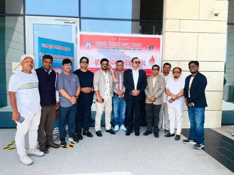 कतारमा प्रवासी नेपाली मञ्चको रक्तदानमा १५२ जना सहभागी