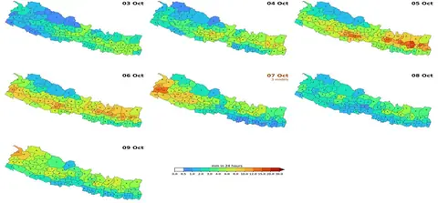 आज चार प्रदेशमा वर्षा र हिमपातको सम्भावना, सोमबार र मंगलबार धेरै स्थानमा भारी वर्षा हुन सक्ने