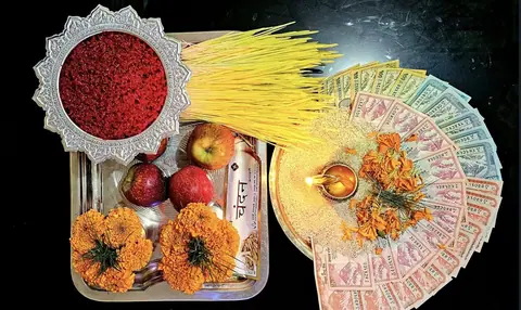 President Paudel receives Dashain tika at auspicious time, wishes nation on Vijaya Dashami