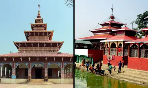 महानवमीमा सप्तरीका दुई शक्तिपीठमा सेनाको पुष्पवृष्टि