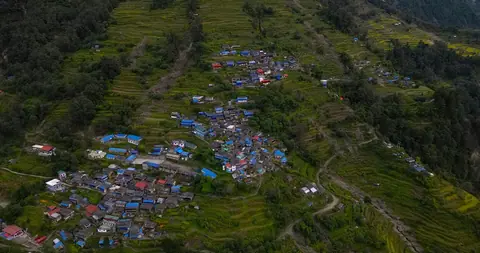 म्याग्दीको अन्नपूर्ण गाउँपालिकामा ३० पहिरोको अध्ययन, पाउद्वार गाउँ चारैतिरबाट पहिरोले घेरिएको