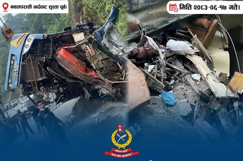 Passenger bus accident in Nawalparasi kills 6, injures 10