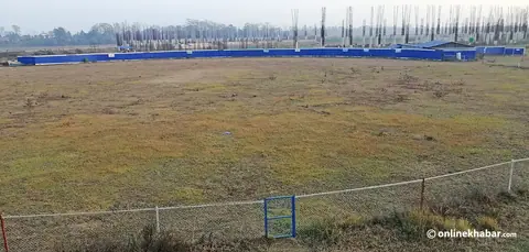गौतमबुद्ध अन्तर्राष्ट्रिय क्रिकेट रंगशालाको निर्माणमा ढिलाइ, प्रगति ६५ प्रतिशत मात्र