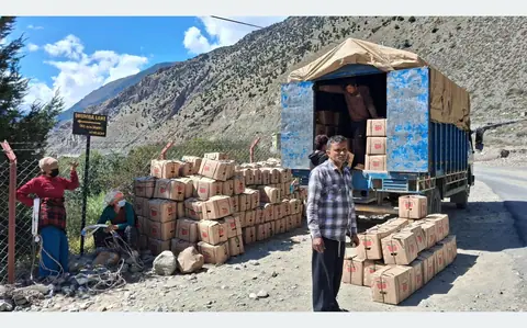 बेनी–जोमसोम सडक अवरोधपछि मुस्ताङबाट हालसम्म ३० प्रतिशत मात्र स्याउ निकासी